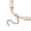Natural Magnesite Heishi Beaded Necklaces NJEW-JN05308-02-5
