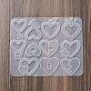 Heart Earrings Pendants DIY Silicone Mold DIY-Q033-06C-4
