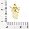 Brass Micro Pave Clear Cubic Zirconia Pendants KK-A221-14B-G-3