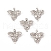 Brass Micro Pave Cubic Zirconia Connector Charms KK-E068-VB363-4