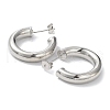 Rack Plating Brass Ring Stud Earrings EJEW-R155-01P-2
