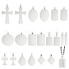 WADORN 20Pcs 10 Styles Stainless Steel Stamping Blank Tag Pendants STAS-WR0001-09-1