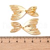 Brass Fishtail Stud Earrings EJEW-R014-08G-4