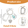SUNNYCLUE Wedding Bouquet Alloy & Glass Photo Charms DIY-SC0025-62B-2