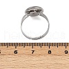 304 Stainless Steel Cuff Ring Components STAS-D372-06P-03-3