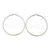 Tarnish Resistant 304 Stainless Steel Big Hoop Earrings EJEW-F105-01P-3