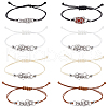   8Pcs 4 Colors 304 Stainless Steel Macrame Pouch Bracelet Making for Stone Holder AJEW-PH0011-84-1