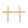 Brass Micro Pave Clear Cubic Zirconia Pendants KK-U017-09A-G-1