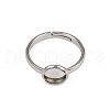 304 Stainless Steel Cuff Ring Components STAS-D372-05P-01A-2