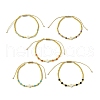 Gemstone & TOHO Round Seed Beads Braided Bead Bracelets BJEW-JB10740-1