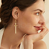 12 Pairs 6 Color Alloy Dangle Earrings with Iron Pins EJEW-AB00041-4