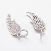 Brass Micro Pave Cubic Zirconia Pendants ZIRC-P064-06P-2