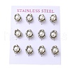 304 Stainless Steel Stud Earring EJEW-C099-01P-1