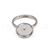 304 Stainless Steel Cuff Ring Components STAS-D372-05P-01C-2