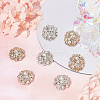 Gorgecraft 8Pcs 2 Colors Brass Shank Buttons RB-GF0001-02-4