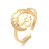 304 Stainless Steel Open Cuff Ring RJEW-K251-05G-1