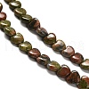 Natural Unakite Beads Strands G-P575-C11-6mm-4