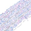 Spray Painted Transparent Glass Beads Strands X-GLAA-P060-01A-16-1