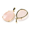 Natural Rose Quartz Pendants G-U002-01G-G-2