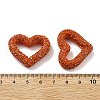 Heart Shape Polymer Clay Rhinestone Beads CLAY-NH0001-09A-11-3