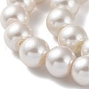 (Defective Closeout Sale: Fading) Baking Painted Pearlized Glass Pearl Round Bead Strands HY-XCP0001-12-4