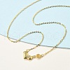 925 Sterling Silver Pave Clear Cubic Zirconia Heart Pendant Necklaces for Women NJEW-D315-04G-2