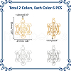 Unicraftale 12Pcs 2 Colors 201 Stainless Steel Pendants STAS-UN0059-74-2