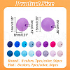 GOMAKERER 112Pcs 16 Style Food Grade Eco-Friendly Silicone Focal Beads SIL-GO0001-01-2