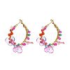 201 Stainless Steel Acrylic Hoop Earrings FS-WG443EA-16-1