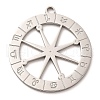 Non-Tarnish 304 Stainless Steel Pendants STAS-E199-10P-1