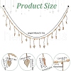 Heart Wooden Beads Hanging Clips HJEW-GO00067-2