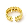 Rack Plating Brass Hollow Rhombus Cuff Rings for Men Women RJEW-C050-13G-3