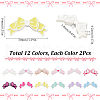 SUNNYCLUE 24Pcs 12 Colors Opaque Alloy Beads FIND-SC0011-87-2