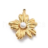 ABS Plastic Imitation Pearl Pendants STAS-R155-052C-G-1