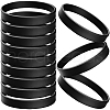 CREATCABIN 12Pcs Word Silicone Cord Bracelet Wristband BJEW-CN0001-05B-1