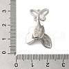 Brass Micro Pave Clear Cubic Zirconia Fold Over Clasps KK-S382-08P-3