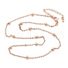 Brass Satellite Chains Necklaces for Women NJEW-D302-28RG-4