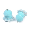 Flocky Resin Pendants FIND-A052-04C-2