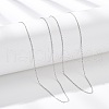 1MM 304 Stainless Steel Cable Chain Necklaces NJEW-T016-15P-1