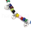 Bohemian Round Glass Seed Beaded Anklets for Women AJEW-AN00669-3