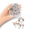 20Pcs 10 Styles Transparent Resin & Walnut Wood Big Pendants RESI-YW0001-31-6
