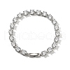 Brass Micro Pave Clear Cubic Zirconia Bracelets BJEW-D333-01P-4