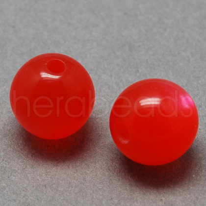 Round Imitation Cat Eye Resin Beads RESI-R157-8mm-11-1