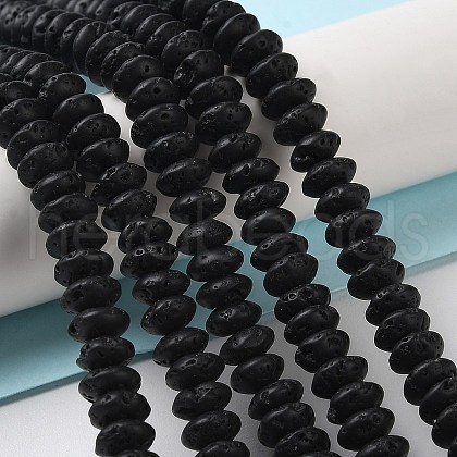 Natural Lava Rock Beads Strands G-Z030-A23-01-1