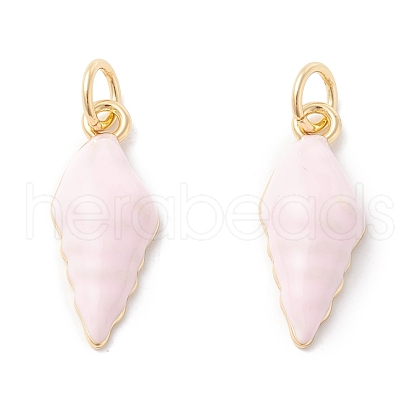 Rack Plating Brass Enamel  Pendants KK-B053-42G-1