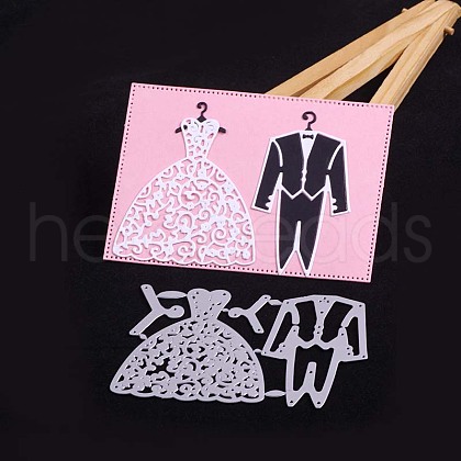 Wedding Suit and Bride Dress Carbon Steel Cutting Dies Stencils DIY-E024-08-1