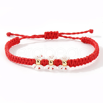 Glass Seed Beaded Braided Bead Beacelets BY5894-3-1