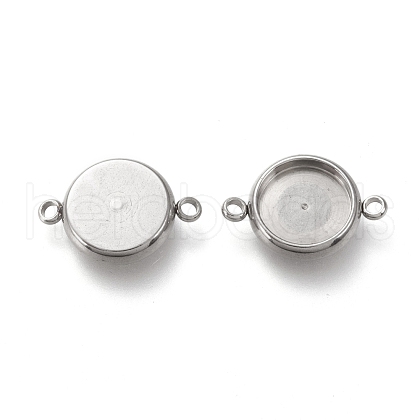 Non-Tarnish 304 Stainless Steel Cabochon Connector Settings STAS-I161-03D-P-1