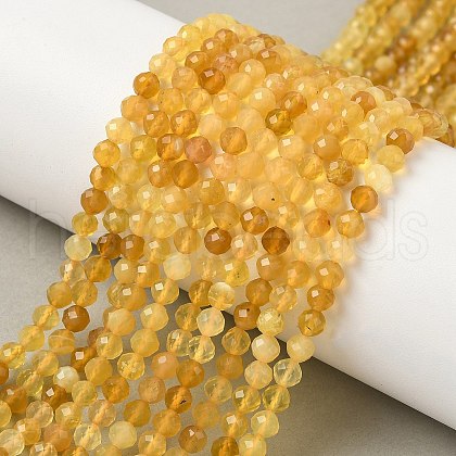 Natural Yellow Opal Beads Strands G-D306-A05-4mm-1