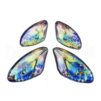 4Pcs Transparent Epoxy Resin Butterfly Wings Pendants RESI-C057-01B-1